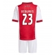 Ajax Steven Berghuis #23 Domaci Dres za djecu 2025-26 Kratak Rukav (+ Kratke hlače)